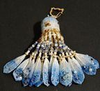 Handcrafted Blue Badminton Ornament, Backpack Charm & Mini Wind Chime, Souvenir Gift for Badminton Lovers