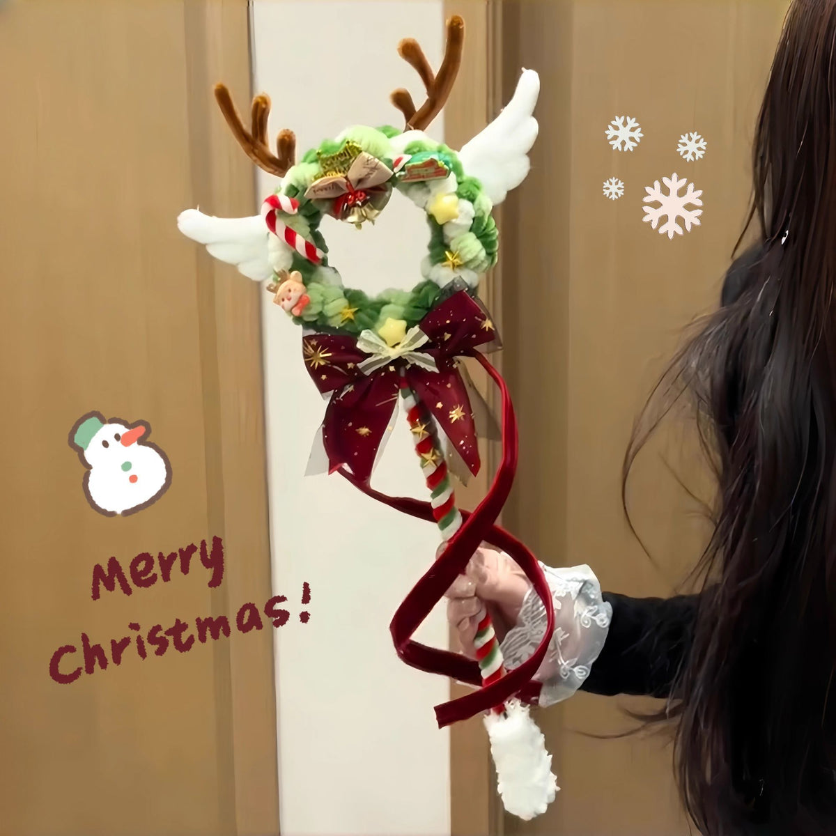 DIY Christmas Reindeer Magic Wand Pipe Cleaner Kit | Handmade Holiday Fairy Wand Craft Gift