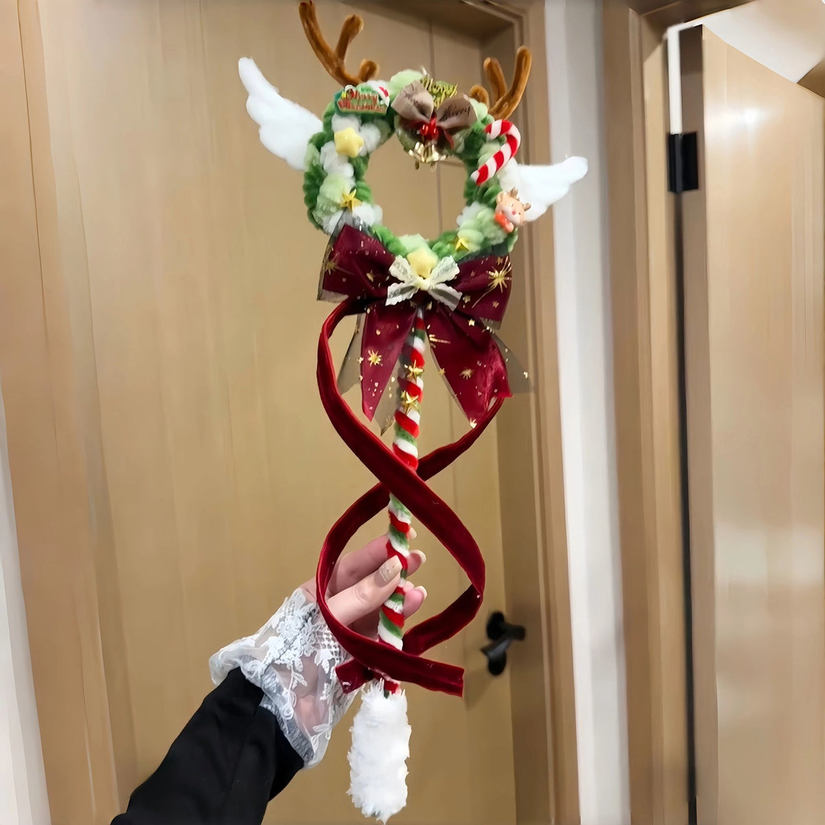 DIY Christmas Reindeer Magic Wand Pipe Cleaner Kit | Handmade Holiday Fairy Wand Craft Gift