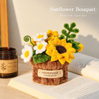 DIY Chenille Stem Orange Bonsai Kit, Handmade Mini Potted Fruit Tree Craft Kit for Home Decor & Gift
