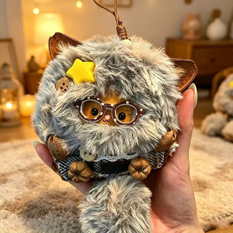 Keteng Plant-Based Plush Pod Doll Pendant - Mini Cute Collectible Hanging Ornament, Home Decor, Graduation Gift, Festive Party Decoration