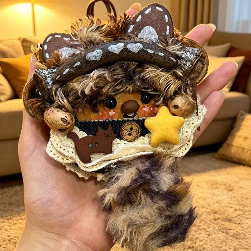 Keteng Plant-Based Plush Pod Doll Pendant - Mini Cute Collectible Hanging Ornament, Home Decor, Graduation Gift, Festive Party Decoration