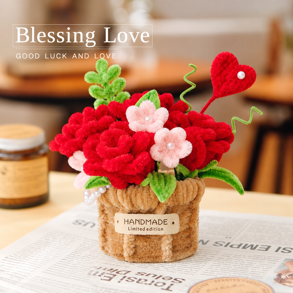 DIY Chenille Stem Orange Bonsai Kit, Handmade Mini Potted Fruit Tree Craft Kit for Home Decor & Gift