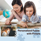 Custom Photo Jigsaw Puzzle with Frame, Personalized Picture Puzzle Board, DIY Hand‑Crafted Keepsake Gift