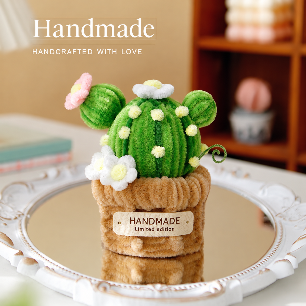 DIY Chenille Stem Orange Bonsai Kit, Handmade Mini Potted Fruit Tree Craft Kit for Home Decor & Gift