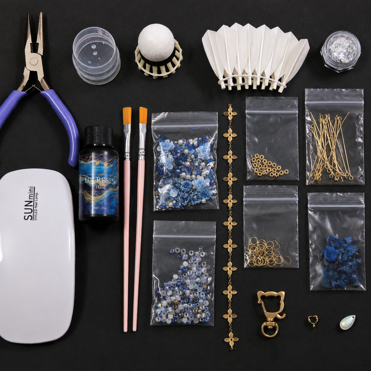 Handcrafted Blue Badminton Ornament, Backpack Charm & Mini Wind Chime, Souvenir Gift for Badminton Lovers