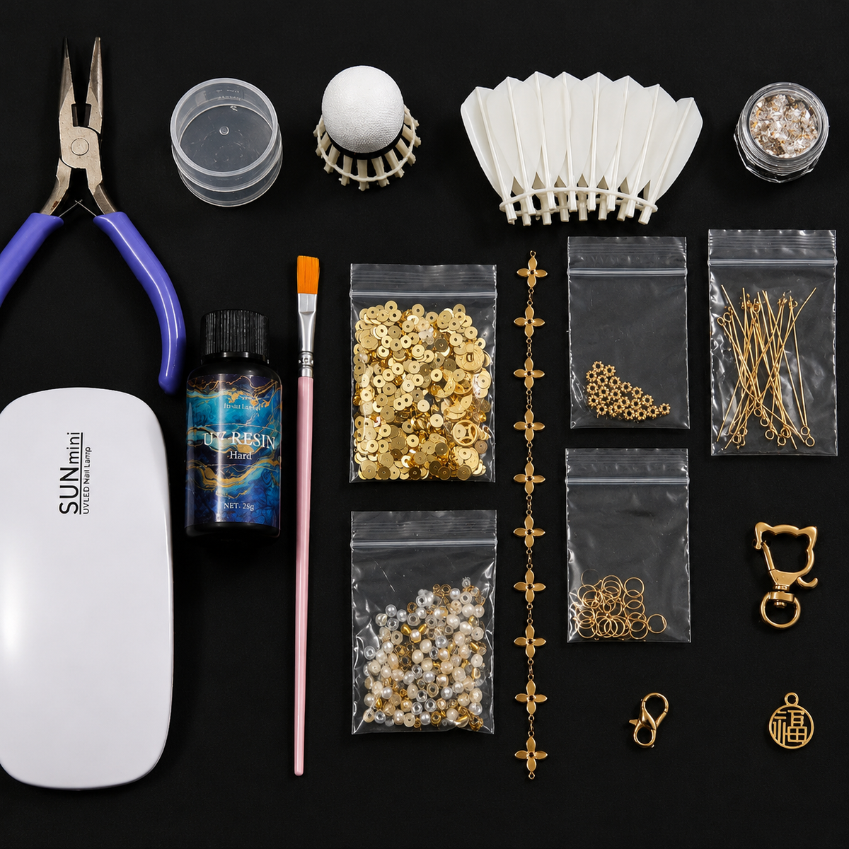 Handcrafted Gold Badminton Ornament, Backpack Charm & Mini Wind Chime, Souvenir Gift for Badminton Lovers