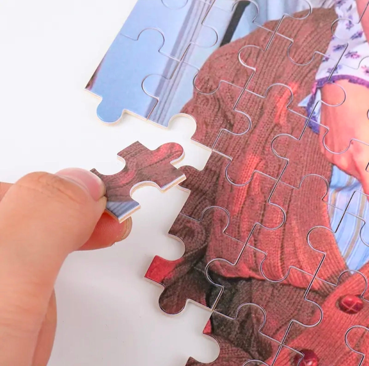 Custom Photo Jigsaw Puzzle with Frame, Personalized Picture Puzzle Board, DIY Hand‑Crafted Keepsake Gift